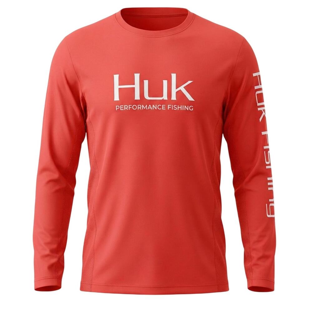 Huk Womens XL Coastal Fishermancore Vacation Tropical Outdoors Long Sleeve‎ Top